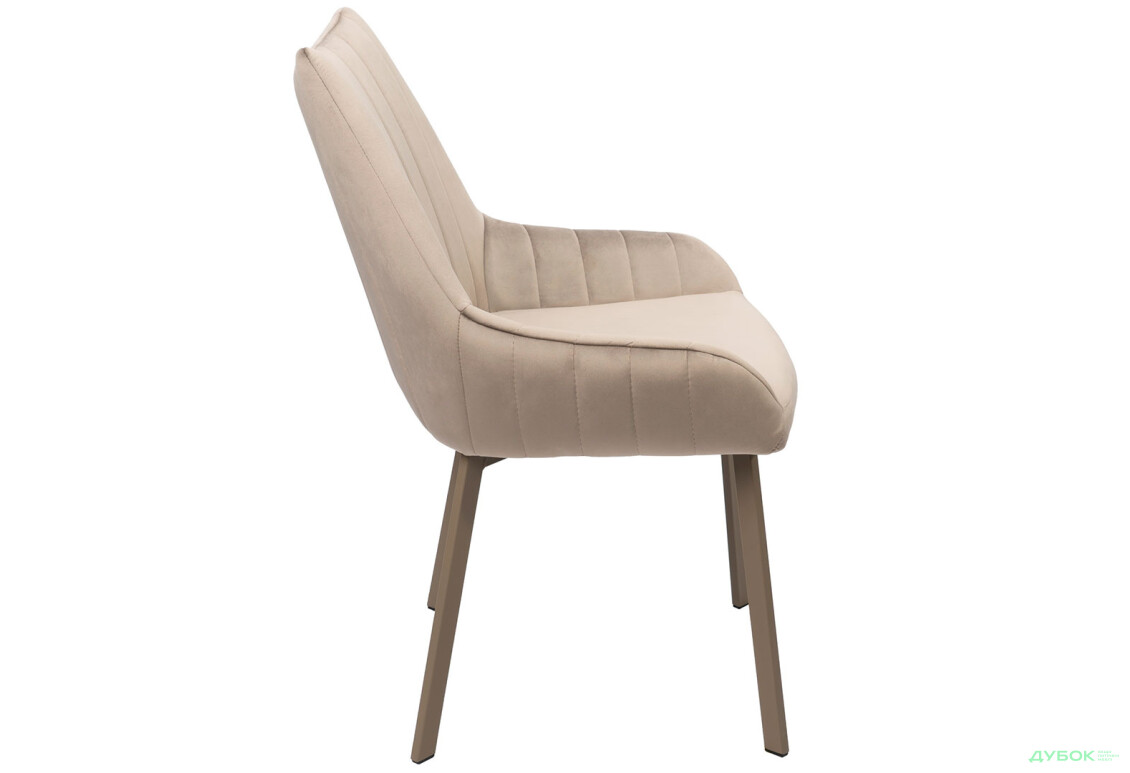 Зображення 4 - Стілець кухонний Bjorn Деніс 58x62x88 см м'який, бежевий Magic Velvet 2209, опора мокко