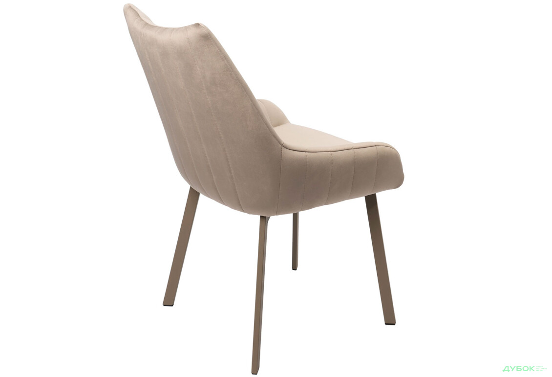 Зображення 5 - Стілець кухонний Bjorn Деніс 58x62x88 см м'який, бежевий Magic Velvet 2209, опора мокко