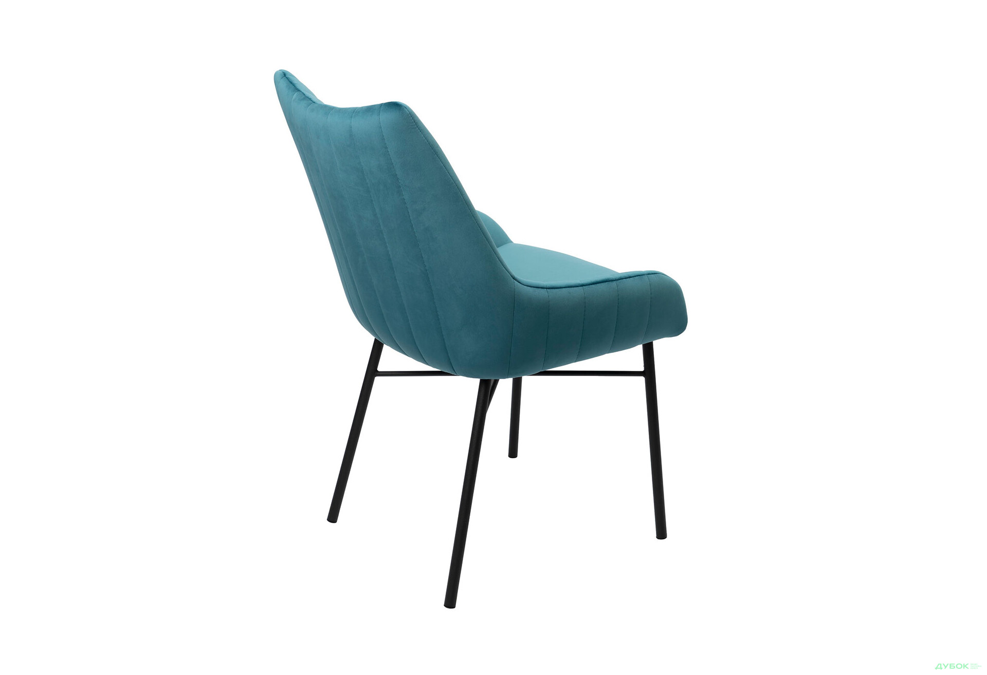 Зображення 5 - Стілець кухонний Bjorn Деніс 58x62x88 см м'який, синій Magic Velvet 2221, опора чорна