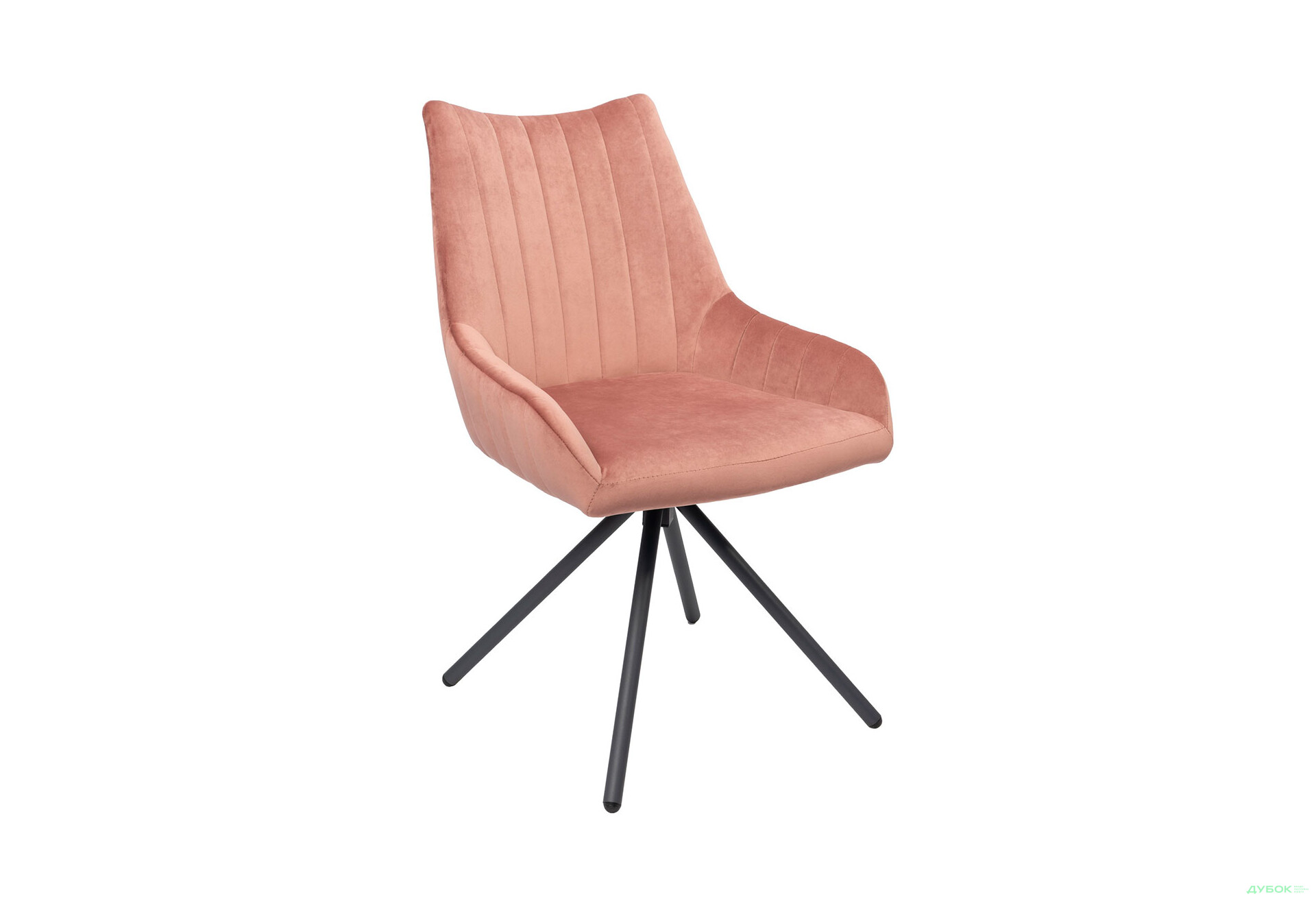 Изображение 3 - Стул кухонный Bjorn Денис 58x62x88 см мягкий, розовый Magic Velvet 2269, опора черная