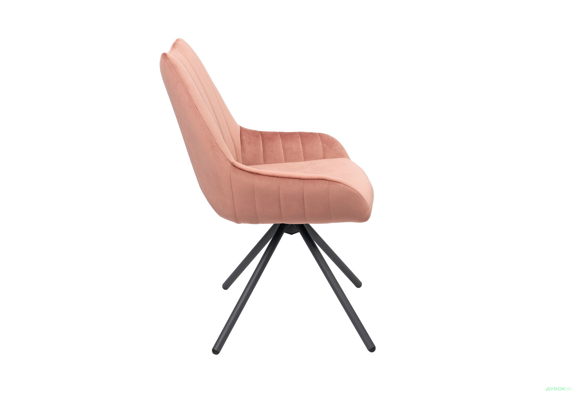 Изображение 4 - Стул кухонный Bjorn Денис 58x62x88 см мягкий, розовый Magic Velvet 2269, опора черная