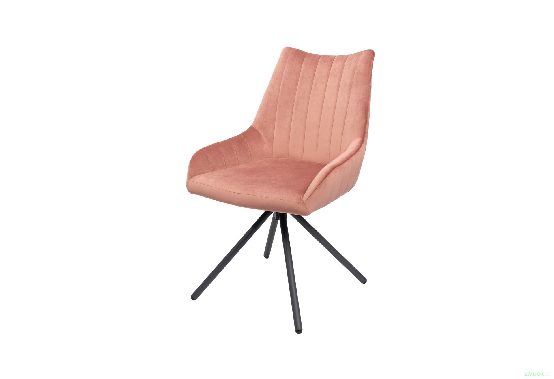 Изображение 1 - Стул кухонный Bjorn Денис 58x62x88 см мягкий, розовый Magic Velvet 2269, опора черная