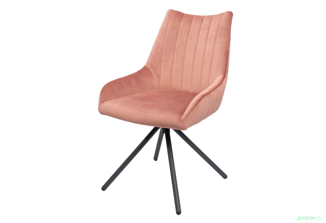 Стул кухонный Bjorn Денис 58x62x88 см мягкий, розовый Magic Velvet 2269, опора черная