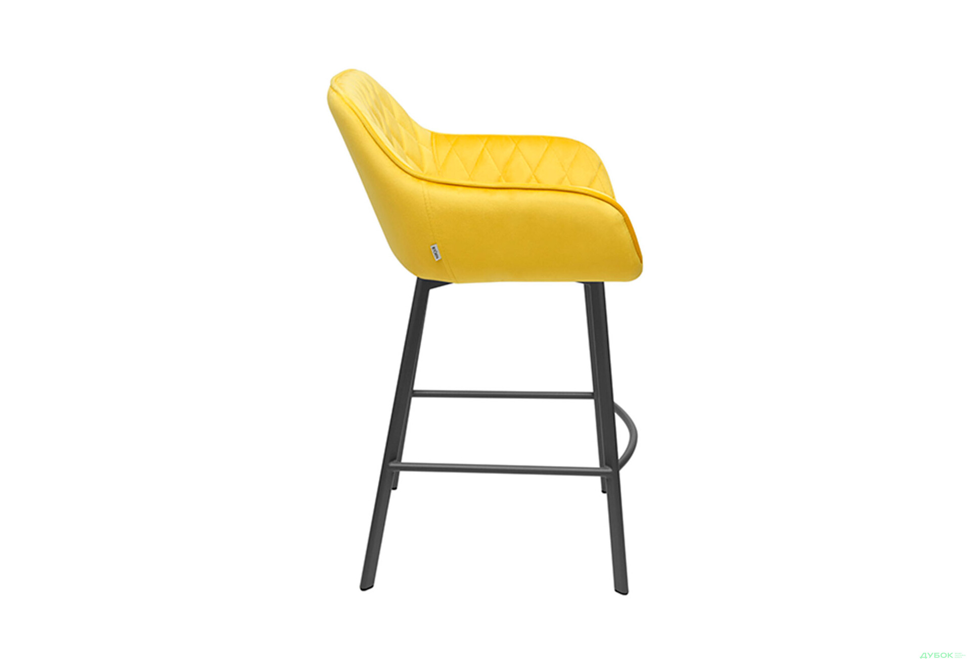 Изображение 4 - Стул полубарный Bjorn Томас РВ 55x54x90 см с подлокотниками, желтый Magic Velvet 2290, опора черная