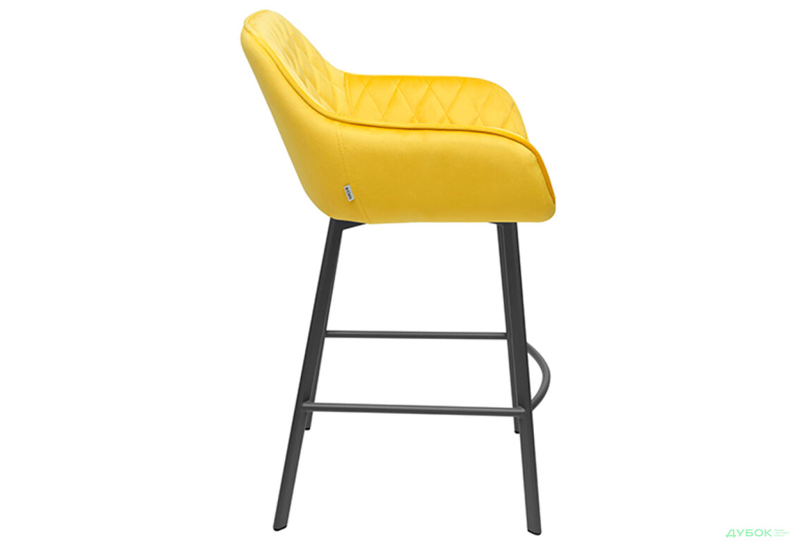 Изображение 4 - Стул полубарный Bjorn Томас РВ 55x54x90 см с подлокотниками, желтый Magic Velvet 2290, опора черная