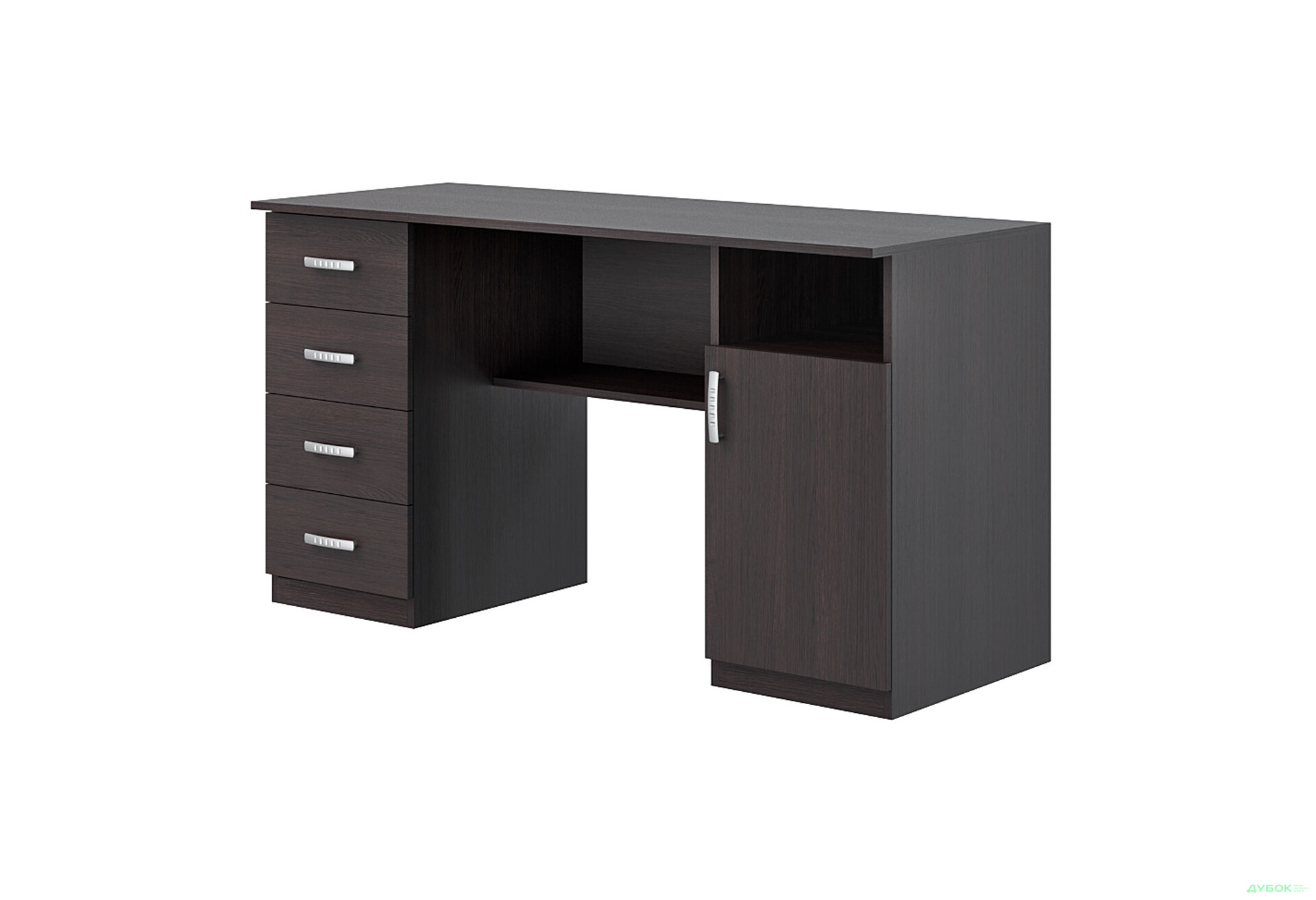 Зображення 1 - Стіл письмовий Київський стандарт Е1 СМ 135x60 см з тумбою і шухлядами, венге
