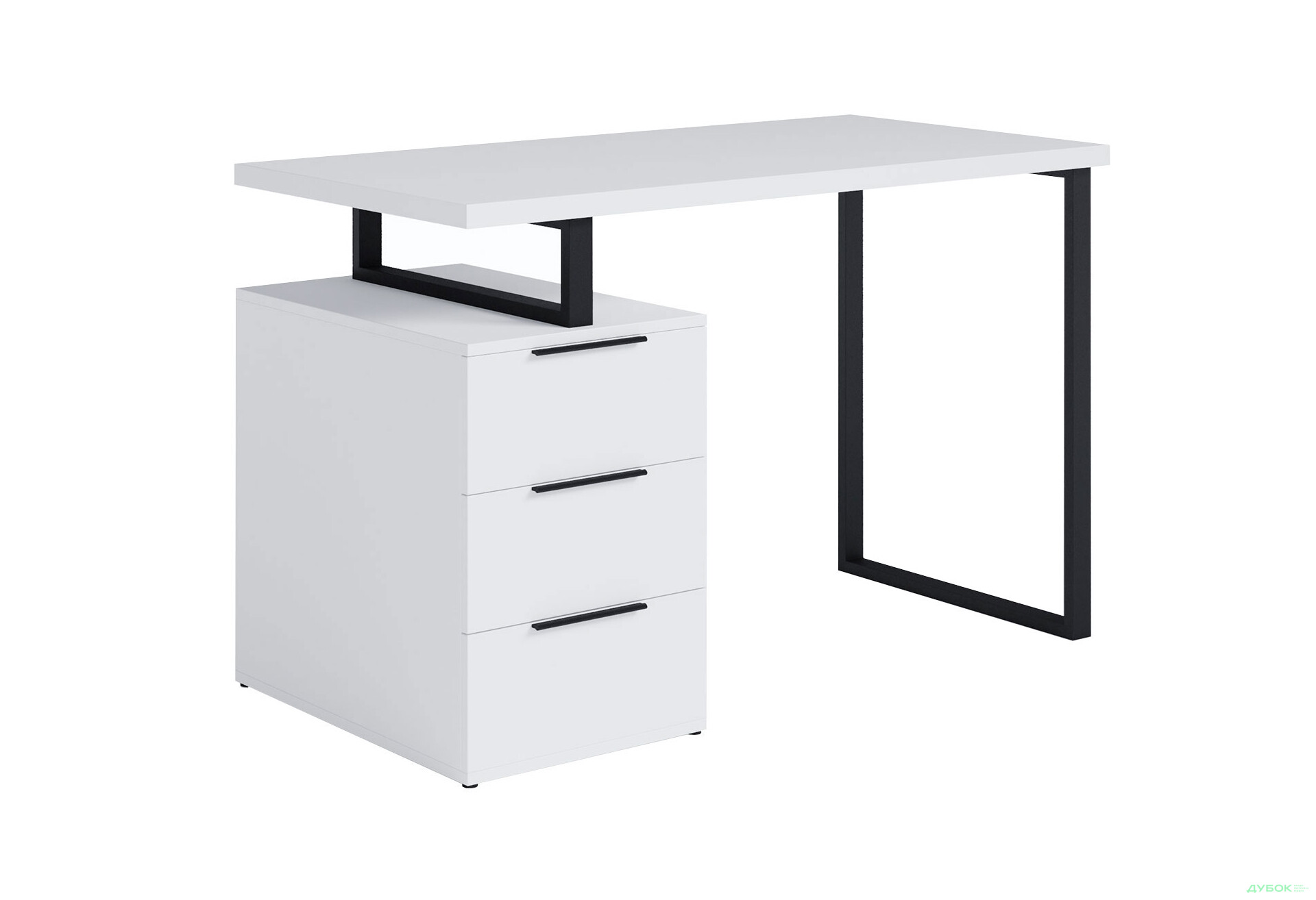 Стіл письмовий Moreli МХ0003 120x60 см з шухлядами, білий - Зображення 1 Зображення 1 - Стіл письмовий Moreli МХ0003 120x60 см з шухлядами, білий