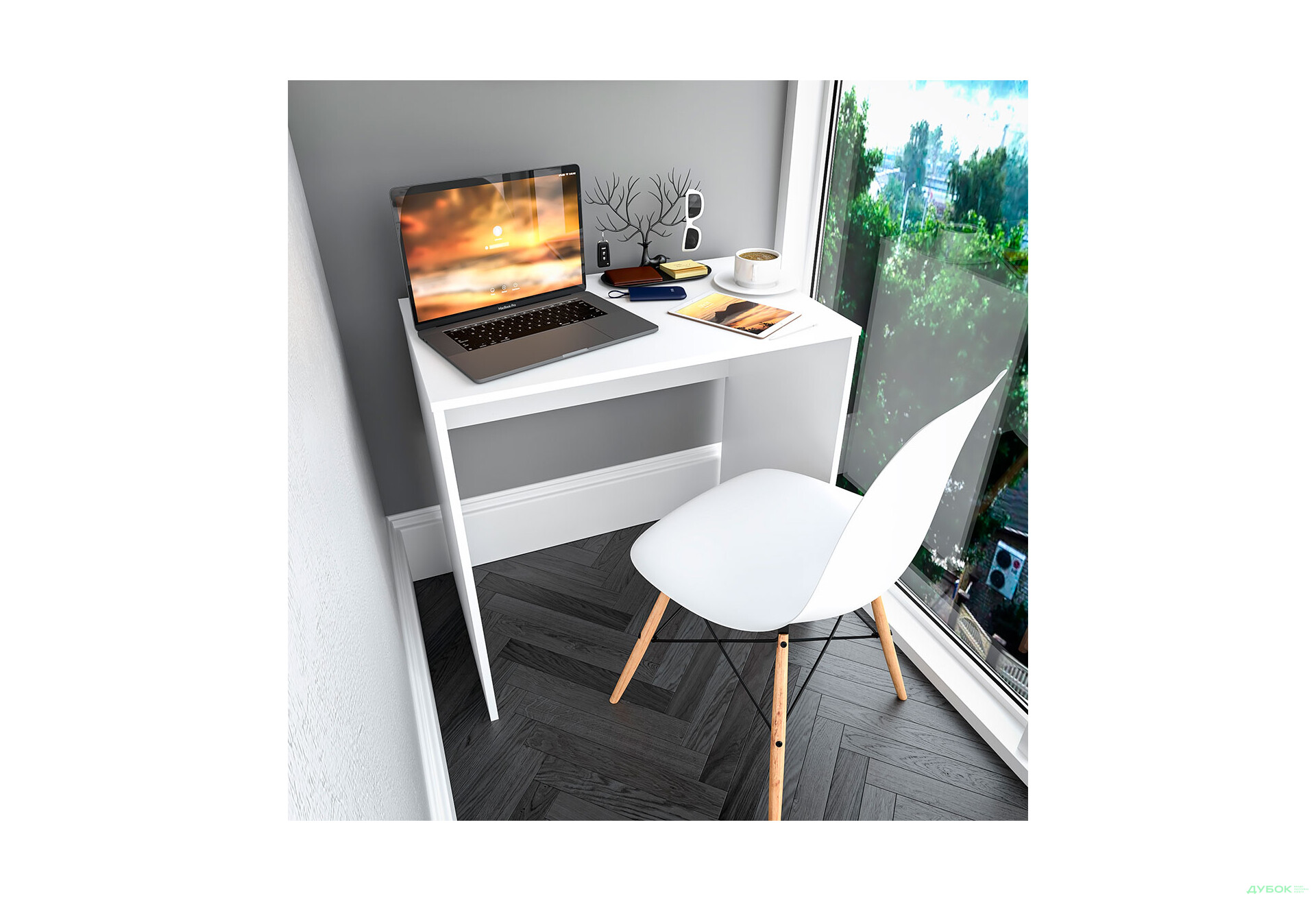 Изображение 3 - Стол письменный Moreli ST0023 80x50 см, белый