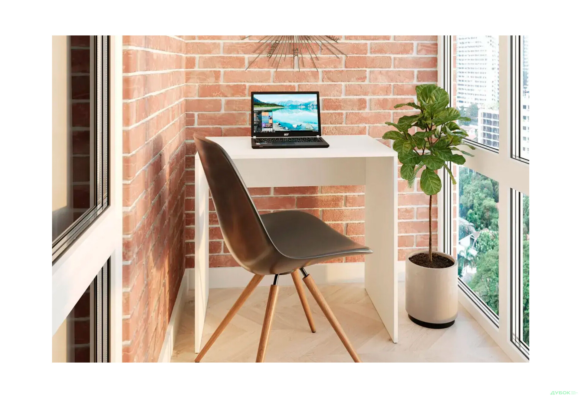 Изображение 2 - Стол письменный Moreli ST0023 80x50 см, белый