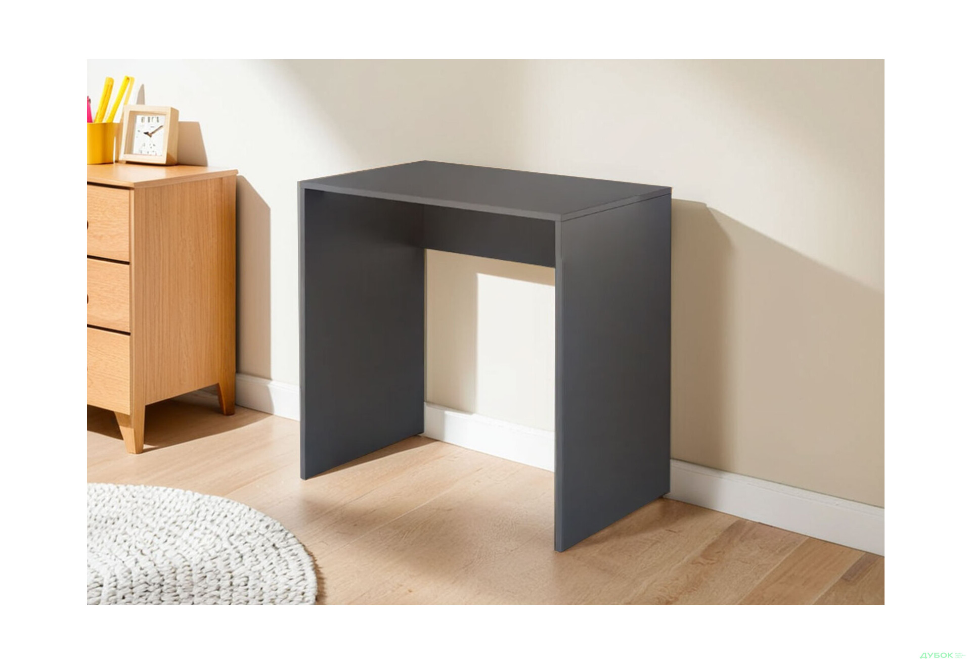 Стіл письмовий Moreli ST0023 80x50 см, антрацит - Зображення 2 Зображення 2 - Стіл письмовий Moreli ST0023 80x50 см, антрацит