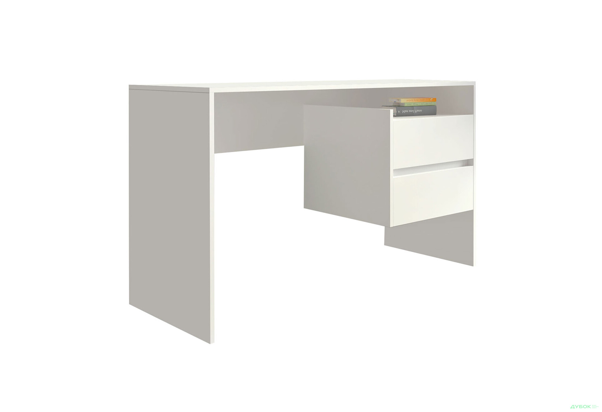 Зображення 1 - Стіл письмовий Moreli ST0006 125x52 см з шухлядами, білий