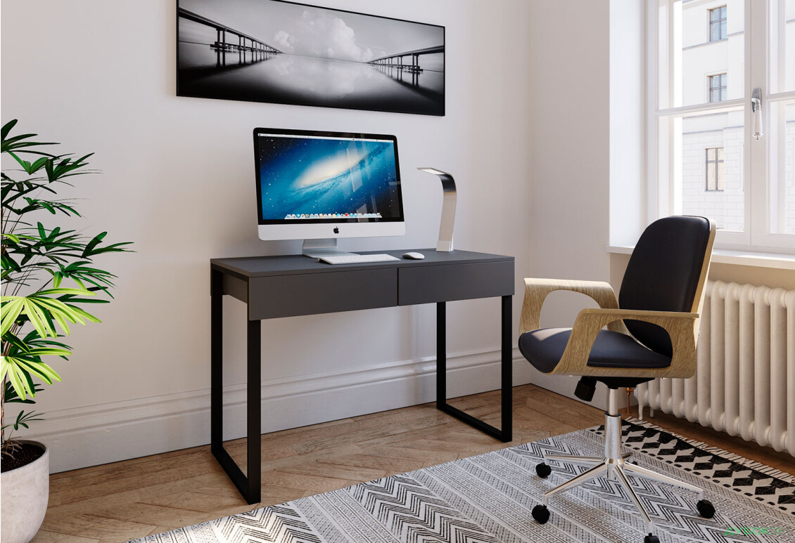 Изображение 2 - Стол письменный Moreli МХ0002 110x54 см с ящиками, антрацит