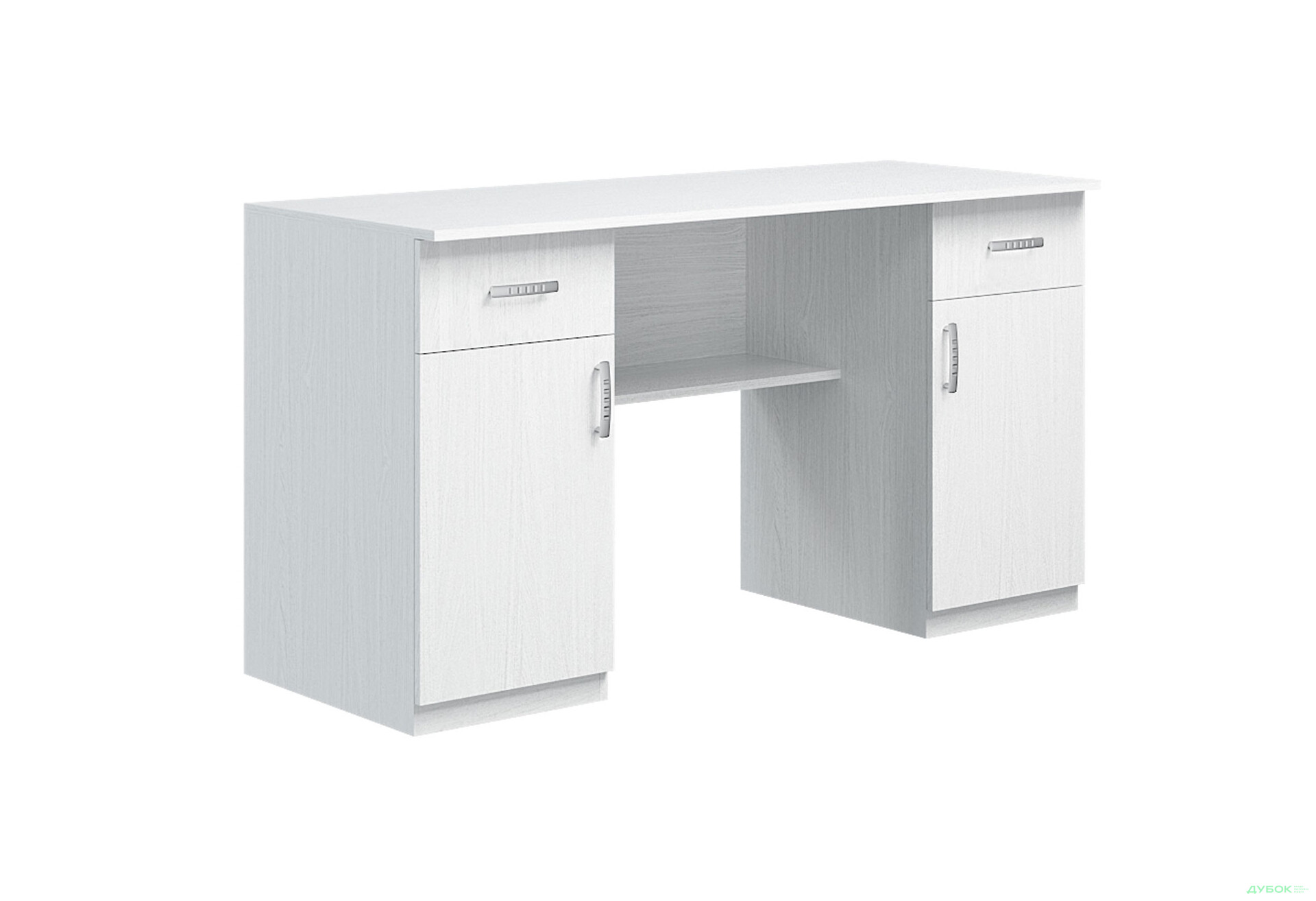 Стіл письмовий Київський стандарт Е2 СМ 135x60 см з тумбами і шухлядами, білий структурний new - Зображення 2 Зображення 2 - Стіл письмовий Київський стандарт Е2 СМ 135x60 см з тумбами і шухлядами, білий структурний new