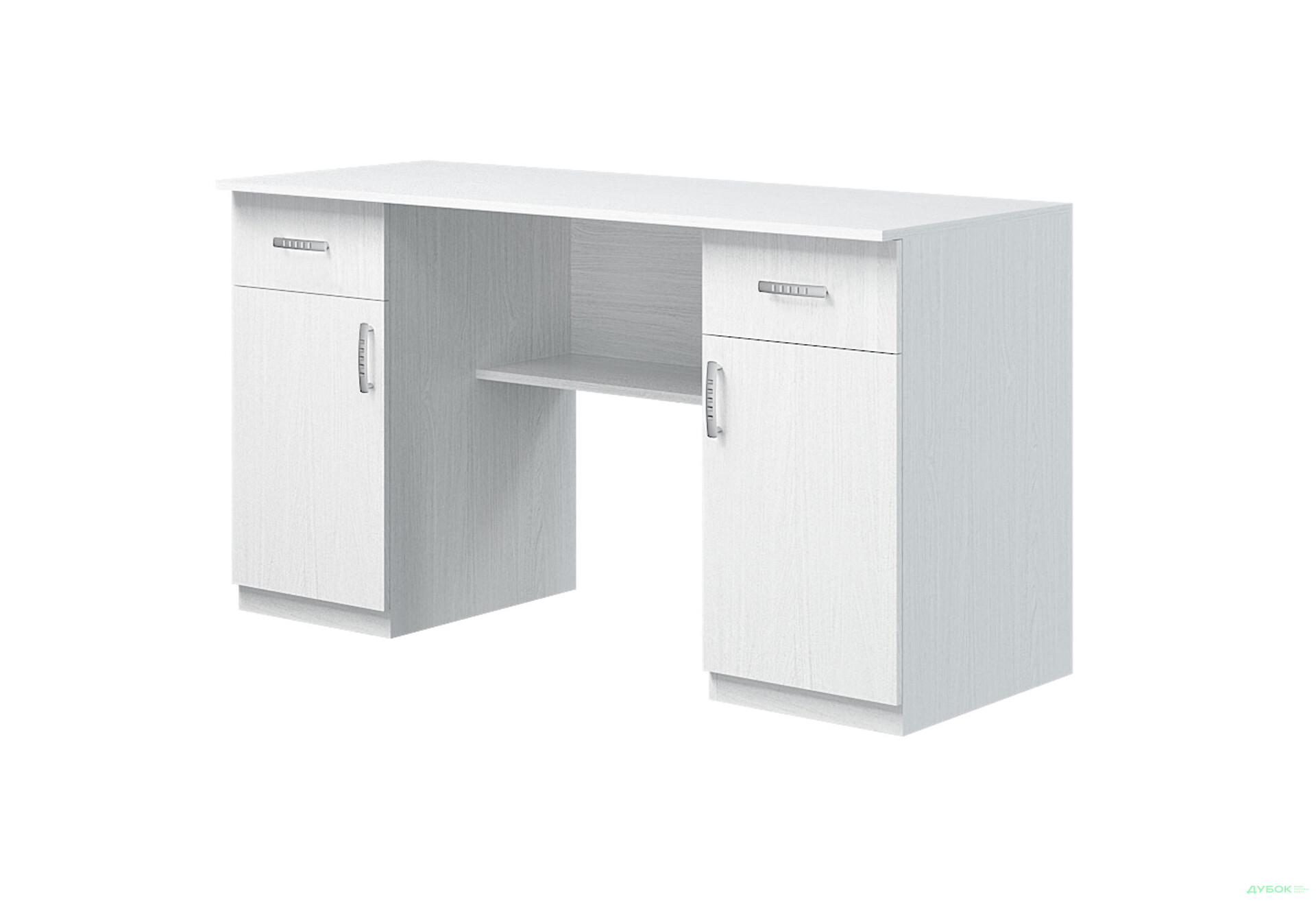 Стіл письмовий Київський стандарт Е2 СМ 135x60 см з тумбами і шухлядами, білий структурний new - Зображення 1 Зображення 1 - Стіл письмовий Київський стандарт Е2 СМ 135x60 см з тумбами і шухлядами, білий структурний new