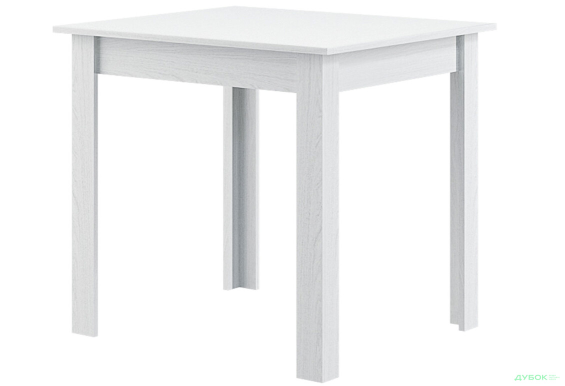 Стол обеденный №01 Киевский стандарт 80x80 см, белый структурный new