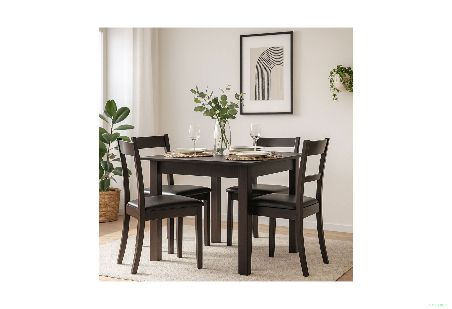 Зображення 2 - Стіл обідній №01 Київський стандарт 80x80 см, венге