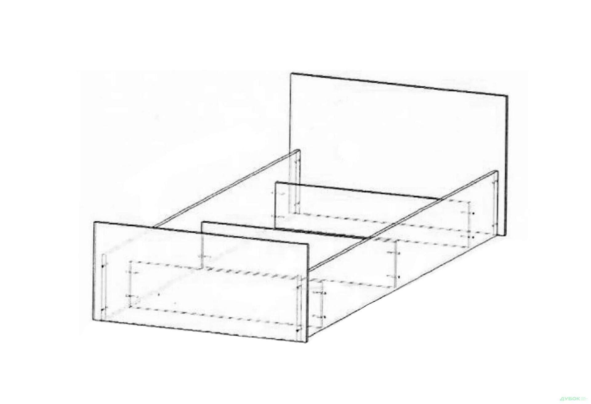 Ліжко Київський стандарт Е 1.0 90х200 см, білий структурний new - Зображення 5 Зображення 5 - Ліжко Київський стандарт Е 1.0 90х200 см, білий структурний new