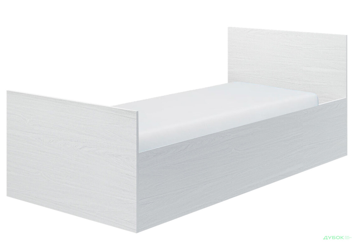 Фото 2 - Кровать Киевский стандарт Е 1.0 90х200 см, белый структурный new