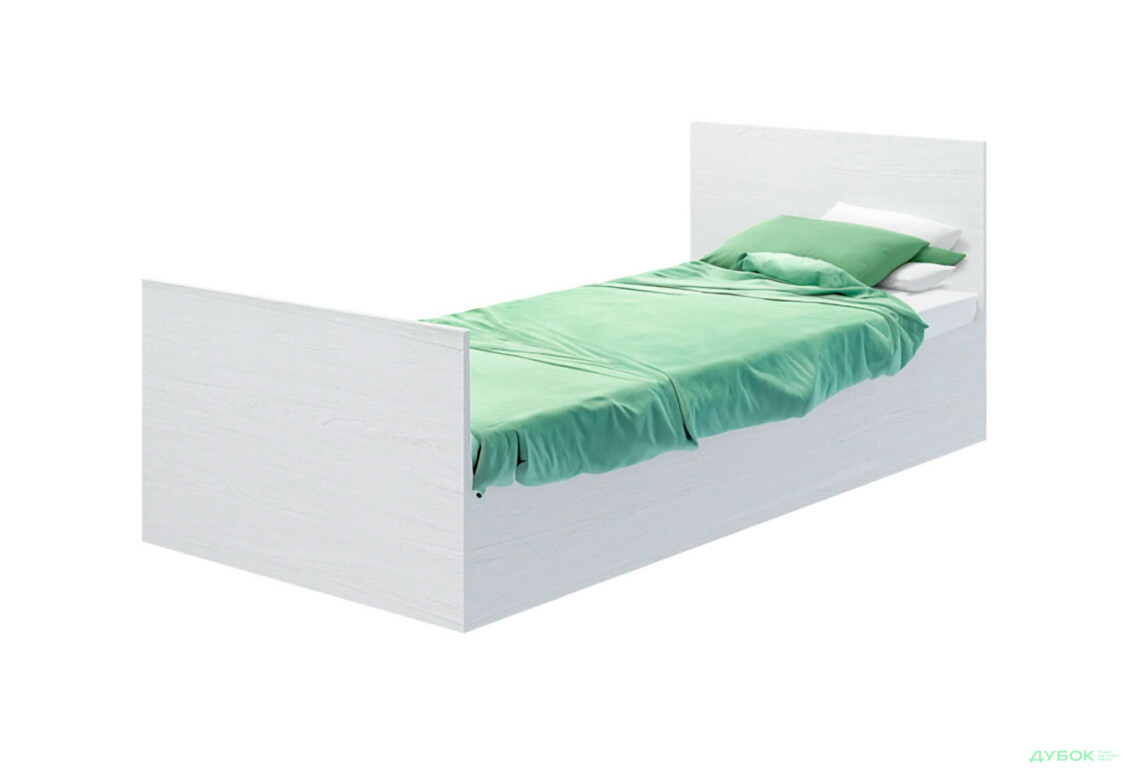 Кровать Киевский стандарт Е 1.0 90х200 см, белый структурный new