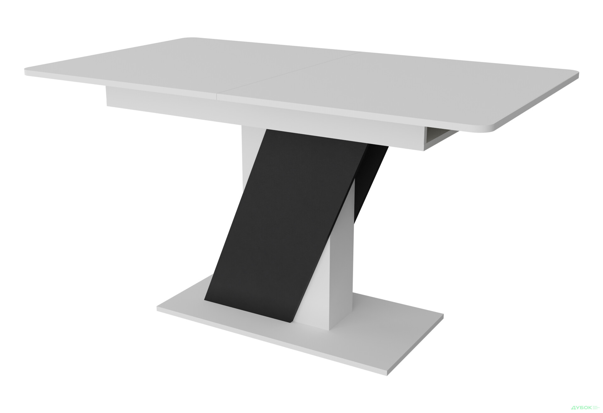 Фото 1 - Стол обеденный Неман Теч 140x80 см раскладной, белый / графит
