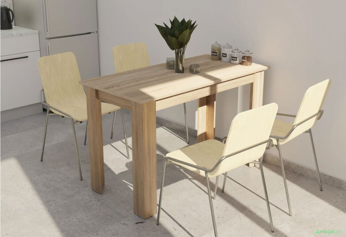 Зображення 2 - Стіл обідній Неман Юта 118x58 см, дуб сонома