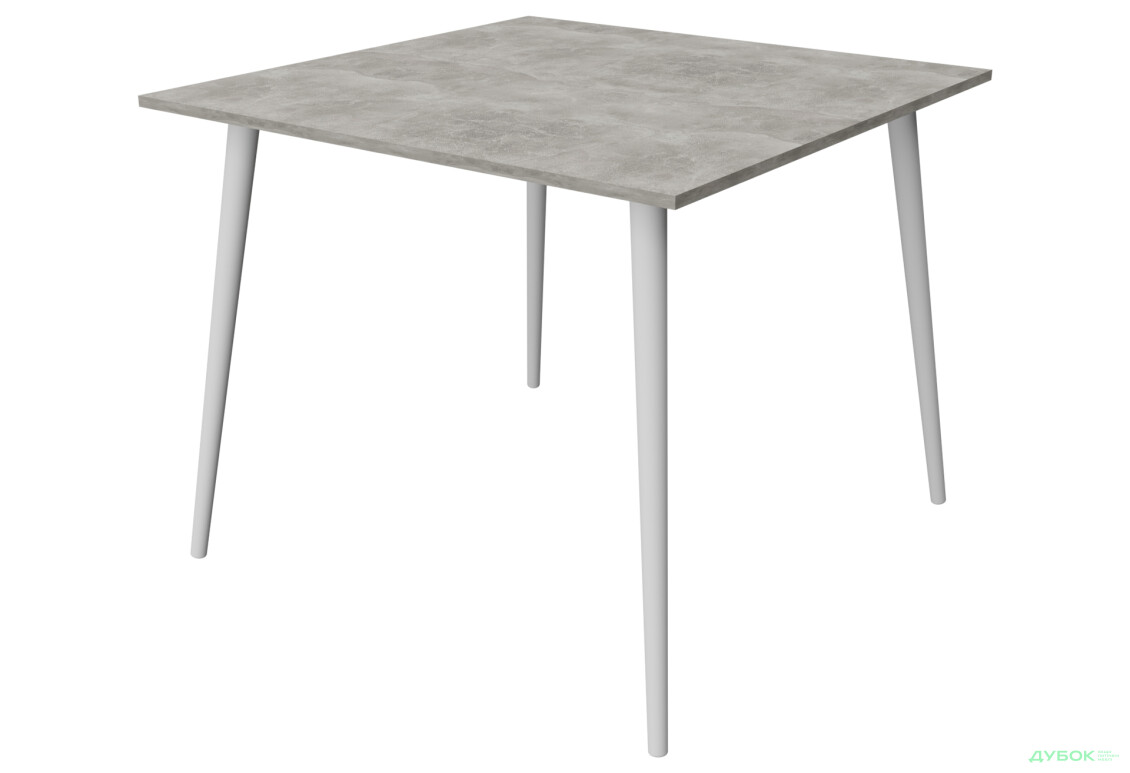 Стол обеденный Неман Лойс 68x68 см, бетон / белый