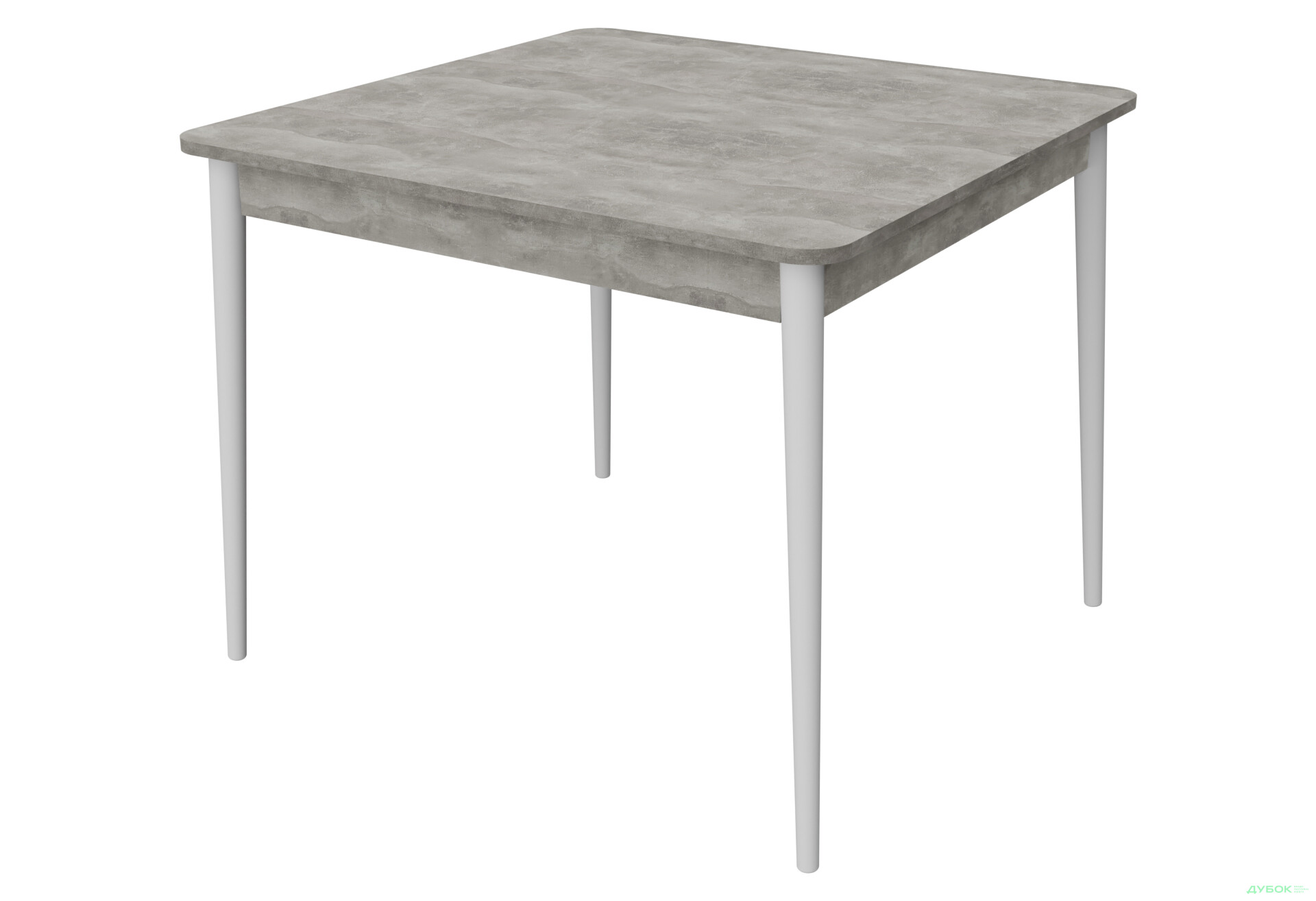 Стіл обідній Неман Моно 88x88 см, бетон / білий - Зображення 1 Зображення 1 - Стіл обідній Неман Моно 88x88 см, бетон / білий