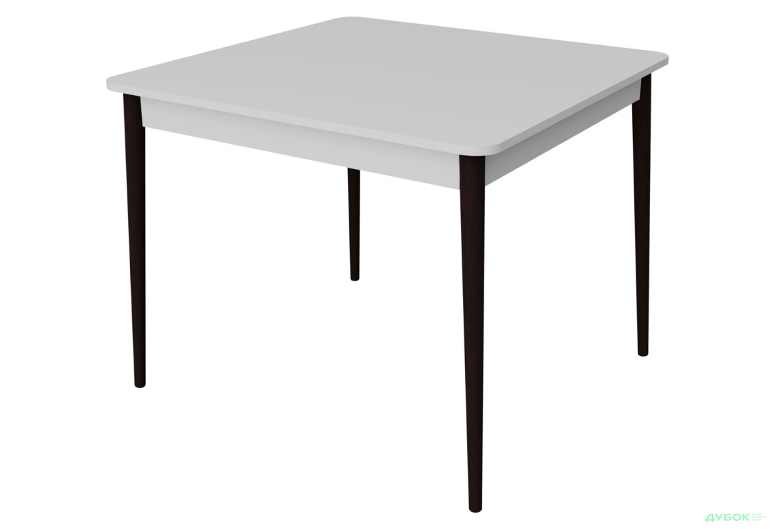 Стол обеденный Неман Моно 88x88 см, белый / венге
