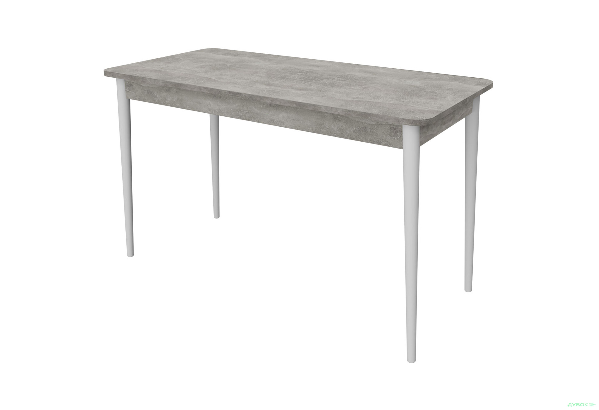 Стіл обідній Неман Моно 118x58 см, бетон / білий - Зображення 1 Зображення 1 - Стіл обідній Неман Моно 118x58 см, бетон / білий