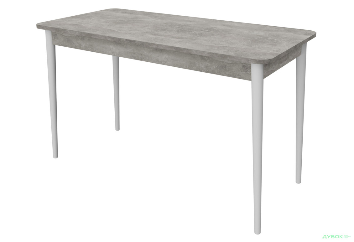 Стіл обідній Неман Моно 118x58 см, бетон / білий - Зображення 1 Зображення 1 - Стіл обідній Неман Моно 118x58 см, бетон / білий