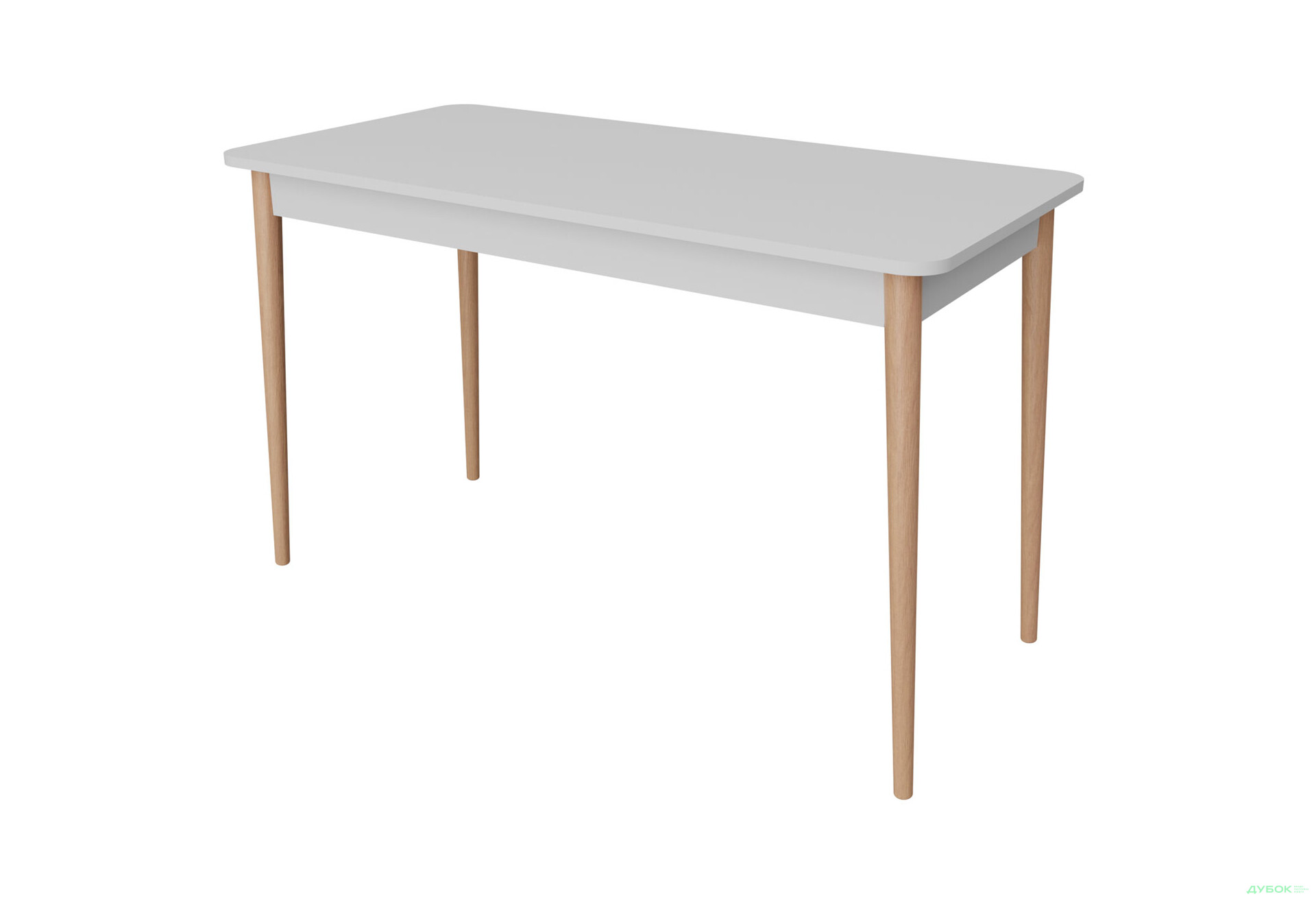 Стіл обідній Неман Моно 118x58 см, білий / вільха (лак) - Зображення 1 Зображення 1 - Стіл обідній Неман Моно 118x58 см, білий / вільха (лак)