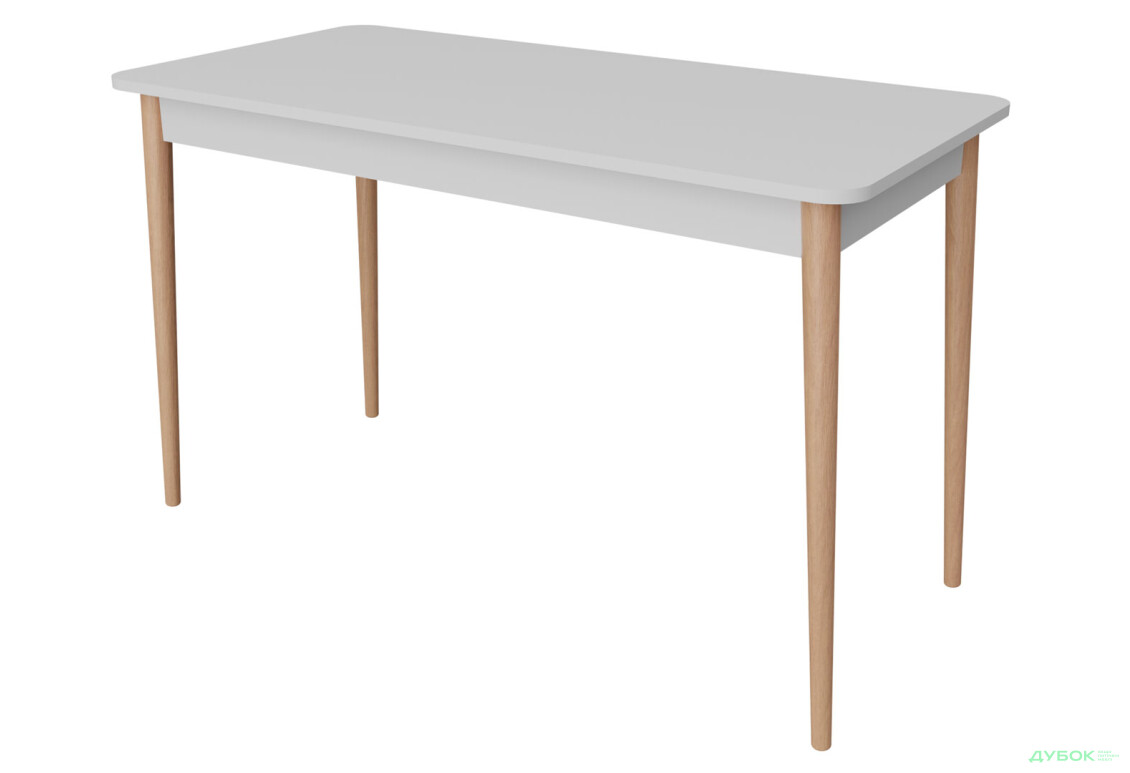 Стіл обідній Неман Моно 118x58 см, білий / вільха (лак) - Зображення 1 Зображення 1 - Стіл обідній Неман Моно 118x58 см, білий / вільха (лак)