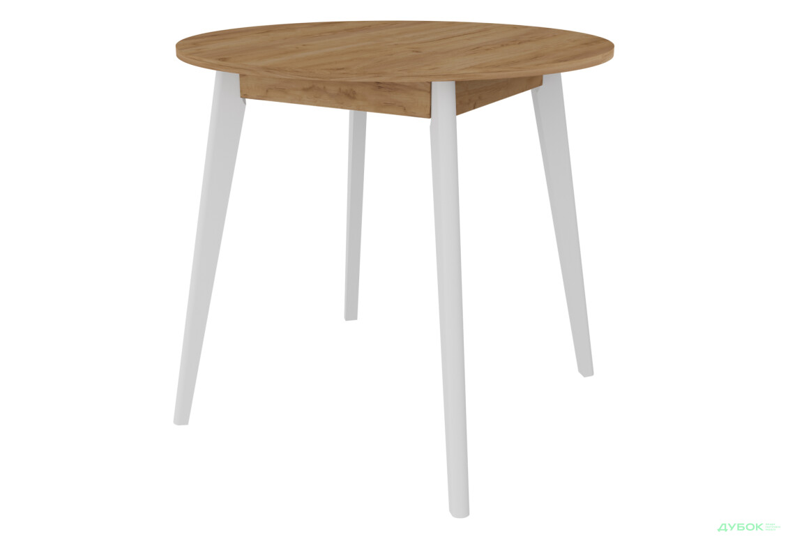 Стол обеденный Неман Бон ДСП 88x88 см, дуб крафт золотой / белый