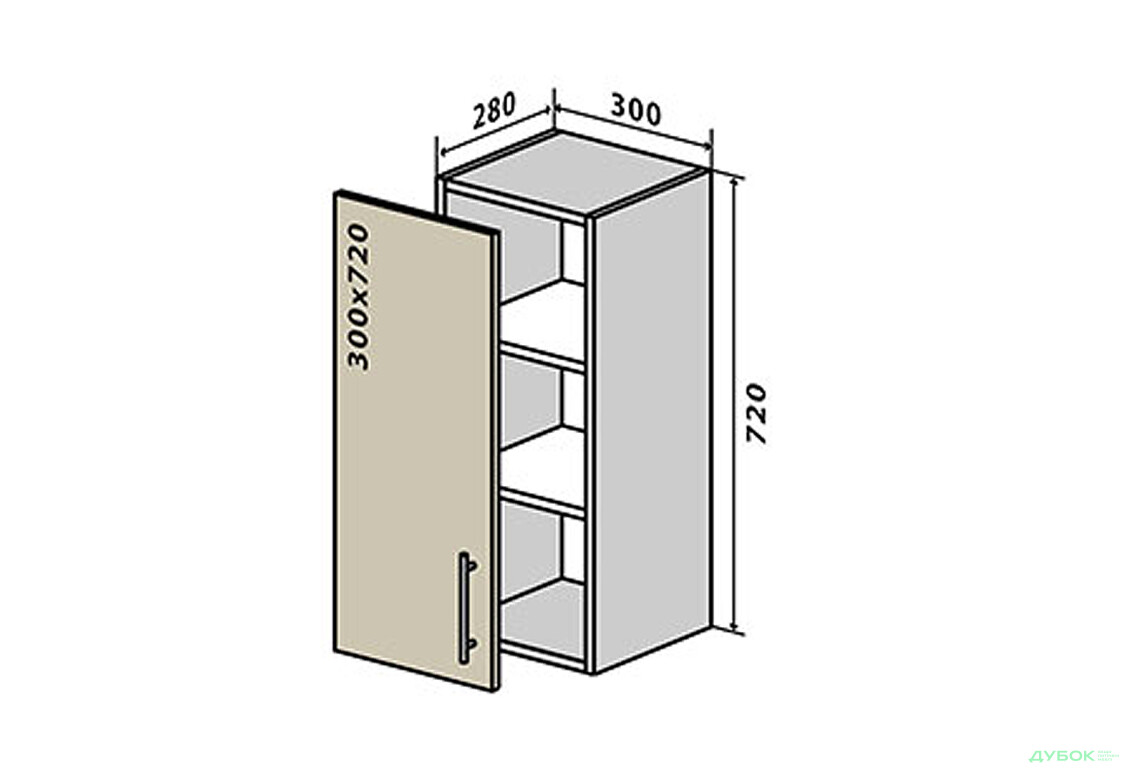 В2 Тумба 1Д 30 Моно VIP-master - Зображення 1 Зображення 1 - В2 Тумба 1Д 30 Моно VIP-master