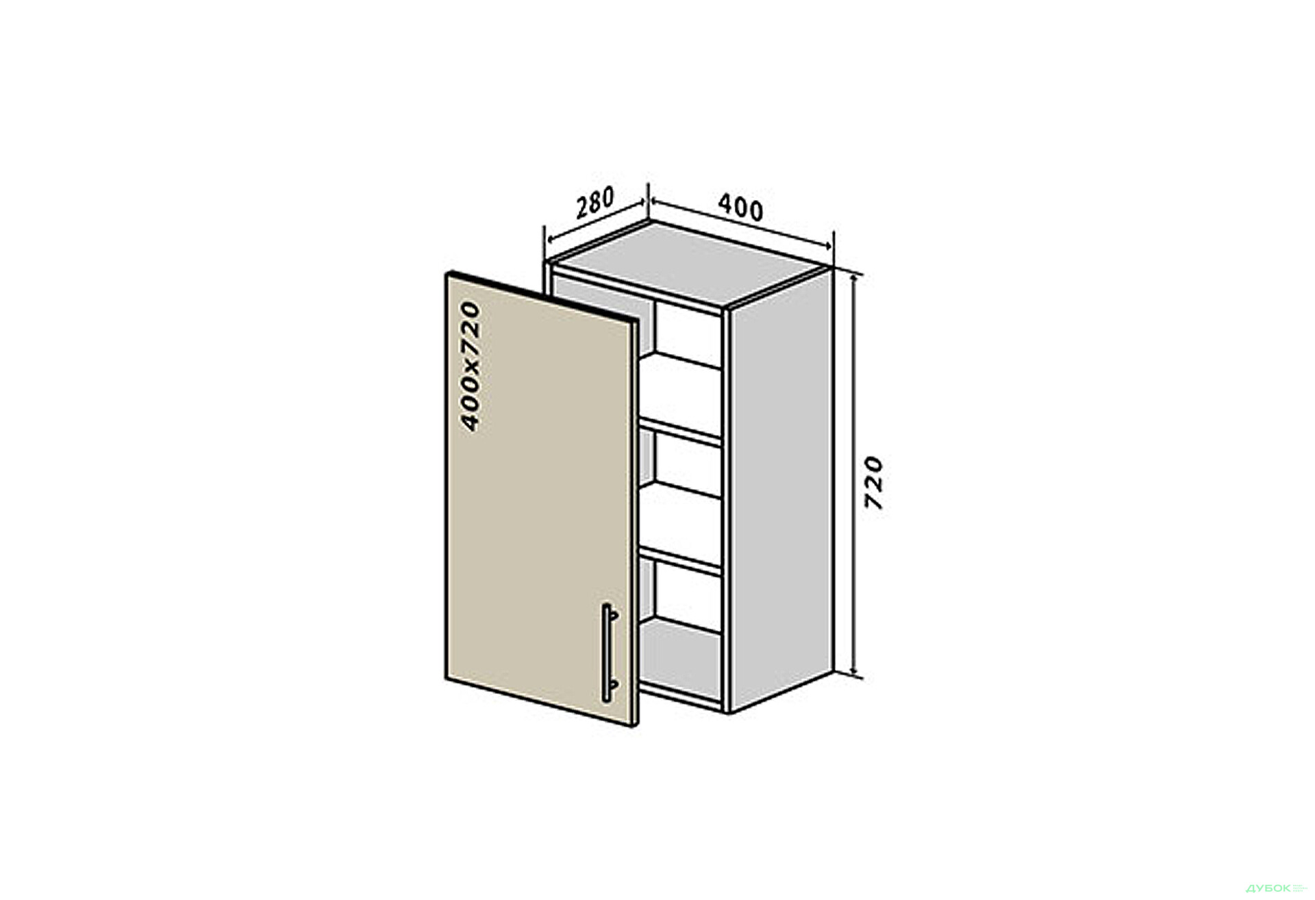 Зображення 1 - В3 Тумба 1Д 40 Моно VIP-master