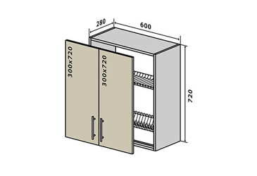 В7 Тумба Сушка 2Д 60 Моно VIP-master