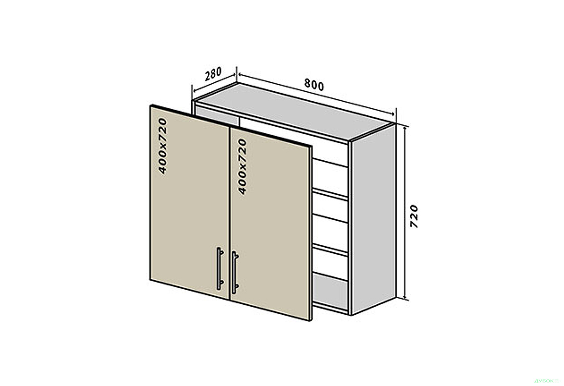 В8 Тумба 2Д 80 Моно VIP-master - Зображення 1 Зображення 1 - В8 Тумба 2Д 80 Моно VIP-master