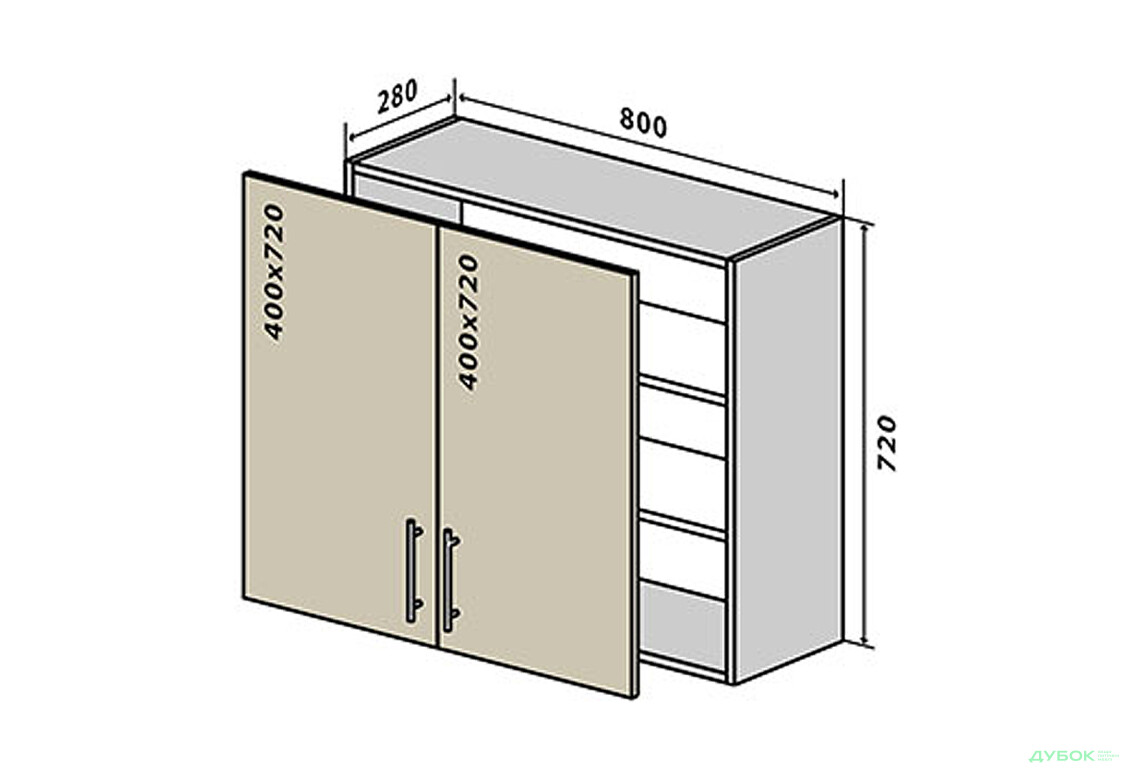 В8 Тумба 2Д 80 Моно VIP-master - Зображення 1 Зображення 1 - В8 Тумба 2Д 80 Моно VIP-master