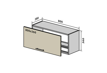 В17 Тумба низька сушка 80 Моно VIP-master