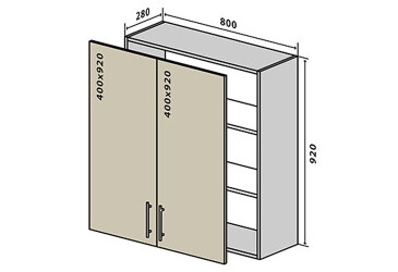 В48 Тумба 2Д 80 Моно VIP-master
