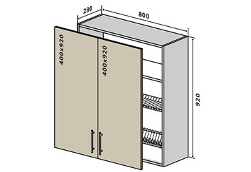 В49 Тумба 2Д 80 Сушка Моно VIP-master