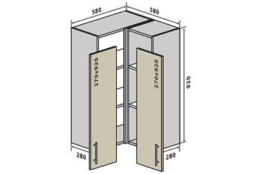 В58 Тумба кутова 58 Моно VIP-master