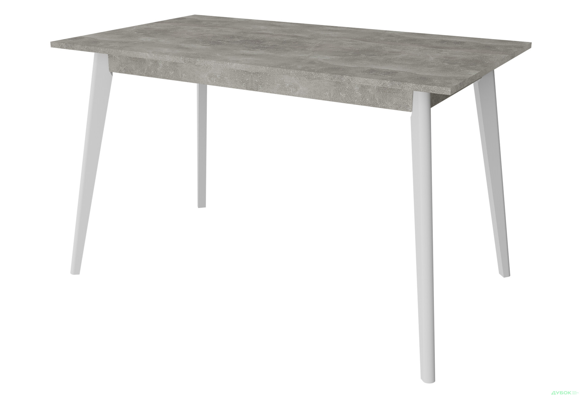 Стіл обідній Неман Бон ДСП 138x78 см, бетон / білий - Зображення 1 Зображення 1 - Стіл обідній Неман Бон ДСП 138x78 см, бетон / білий