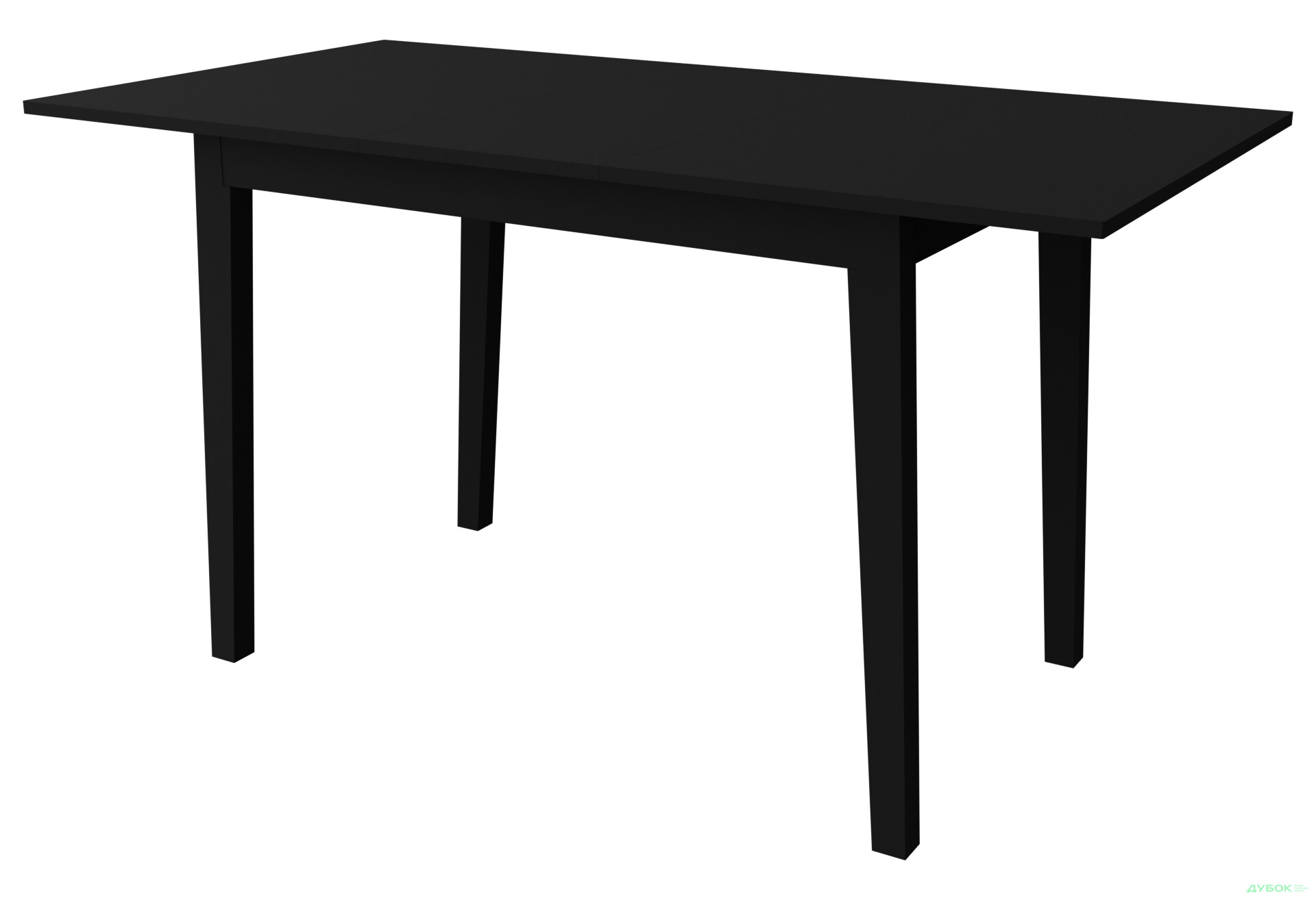 Стіл обідній Неман Браво 108x75 см розкладний, чорний - Зображення 2 Зображення 2 - Стіл обідній Неман Браво 108x75 см розкладний, чорний