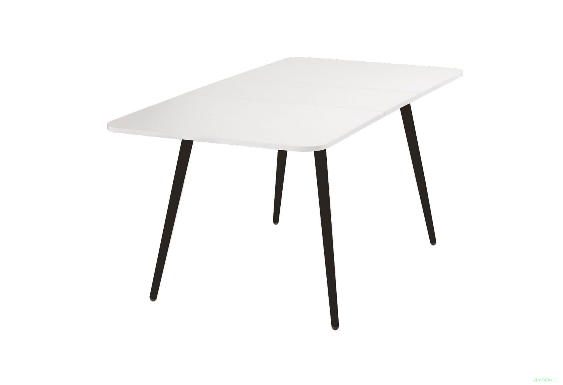 Стіл обідній Новий Стиль Casey Black (18) 120x80 см розкладний, білий / чорні ніжки - Зображення 1 Зображення 1 - Стіл обідній Новий Стиль Casey Black (18) 120x80 см розкладний, білий / чорні ніжки