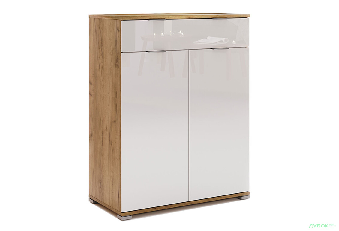 Комод MiroMark Асті 2-дверний з 1 шухлядою 80 см Дуб крафт/Білий - Зображення 3 Зображення 3 - Комод MiroMark Асті 2-дверний з 1 шухлядою 80 см Дуб крафт/Білий