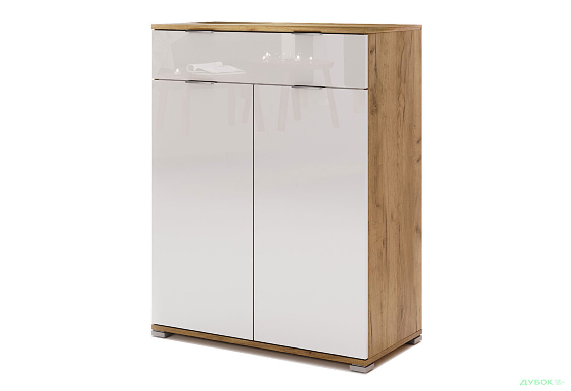 Комод MiroMark Асті 2-дверний з 1 шухлядою 80 см Дуб крафт/Білий - Зображення 1 Зображення 1 - Комод MiroMark Асті 2-дверний з 1 шухлядою 80 см Дуб крафт/Білий