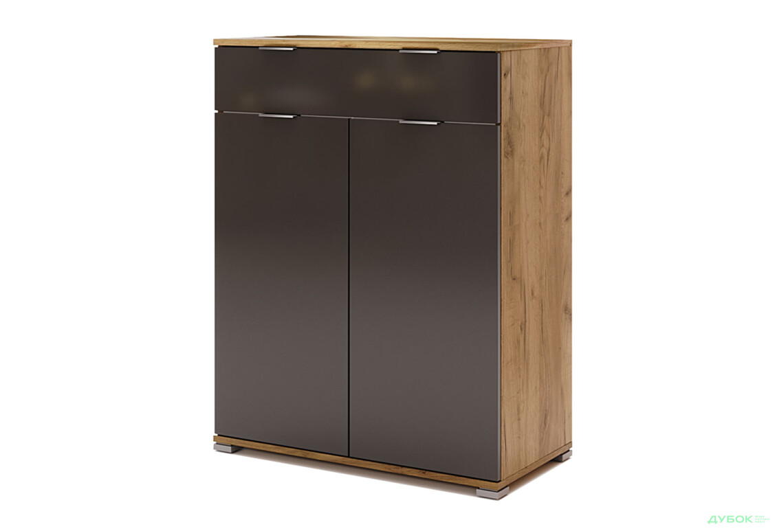 Комод MiroMark Луна 2-дверний з 1 шухлядою 80 см, Лава / Дуб крафт - Зображення 1 Зображення 1 - Комод MiroMark Луна 2-дверний з 1 шухлядою 80 см, Лава / Дуб крафт