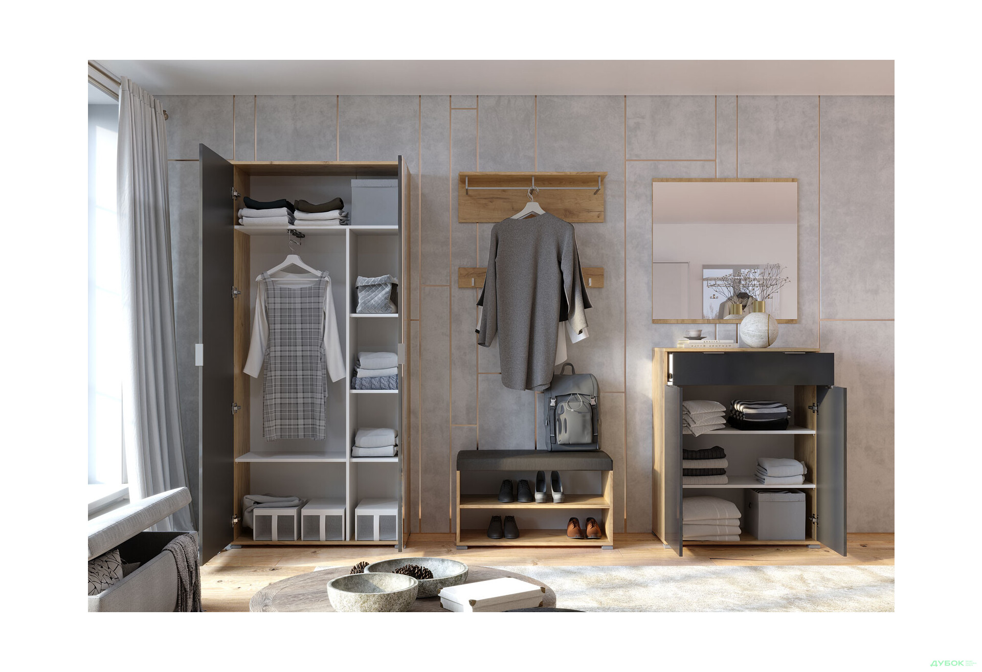 Модульний передпокій Луна MiroMark  - Зображення 5 Зображення 5 - Модульний передпокій Луна MiroMark