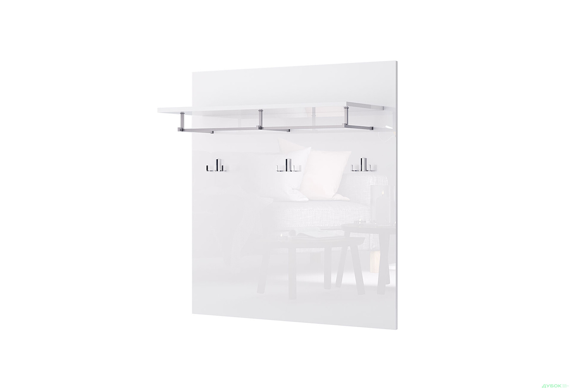 Вішак MiroMark Аманда 90 см, глянець білий - Зображення 1 Зображення 1 - Вішак MiroMark Аманда 90 см, глянець білий